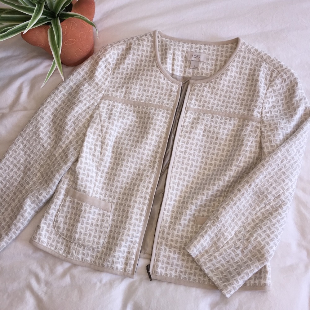 LOFT cream and beige jacket